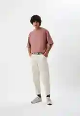 Тёмно-розовый футболка Uniqlo U AIRism с хлопком