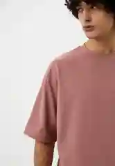 Тёмно-розовый футболка Uniqlo U AIRism с хлопком
