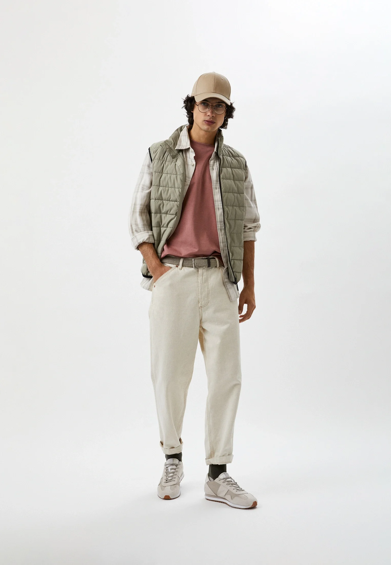 Тёмно-розовый футболка Uniqlo U AIRism с хлопком