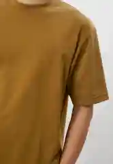 Коричневый футболка Uniqlo U AIRism с хлопком