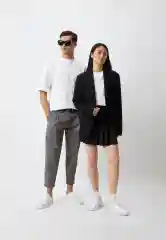 Белый футболка Uniqlo U AIRism с хлопком