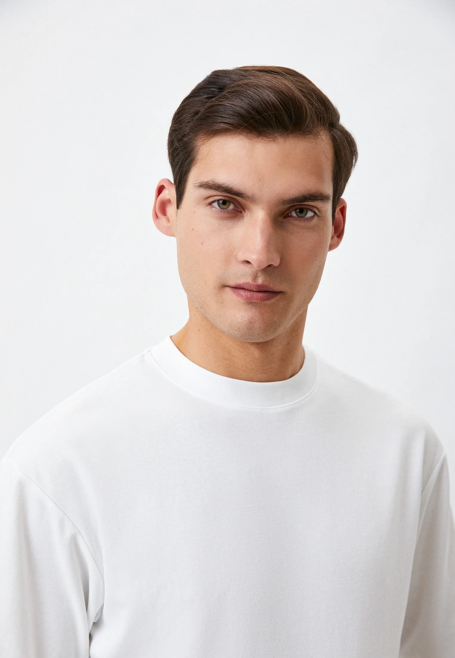 Белый футболка Uniqlo U AIRism с хлопком