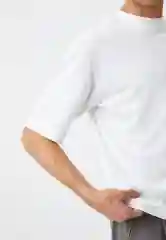 Белый футболка Uniqlo U AIRism с хлопком