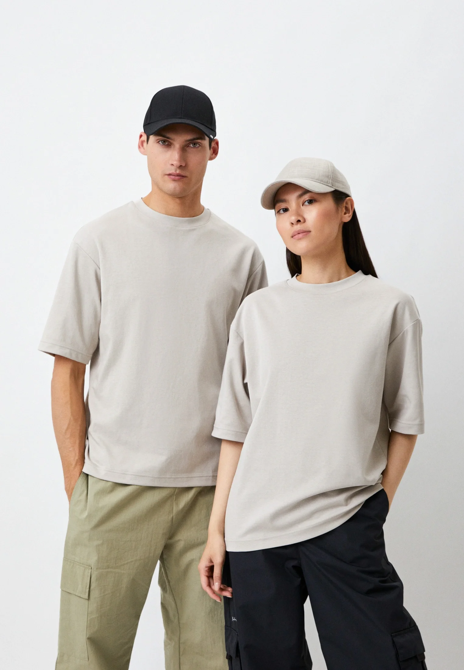 Серый футболка Uniqlo U AIRism с хлопком