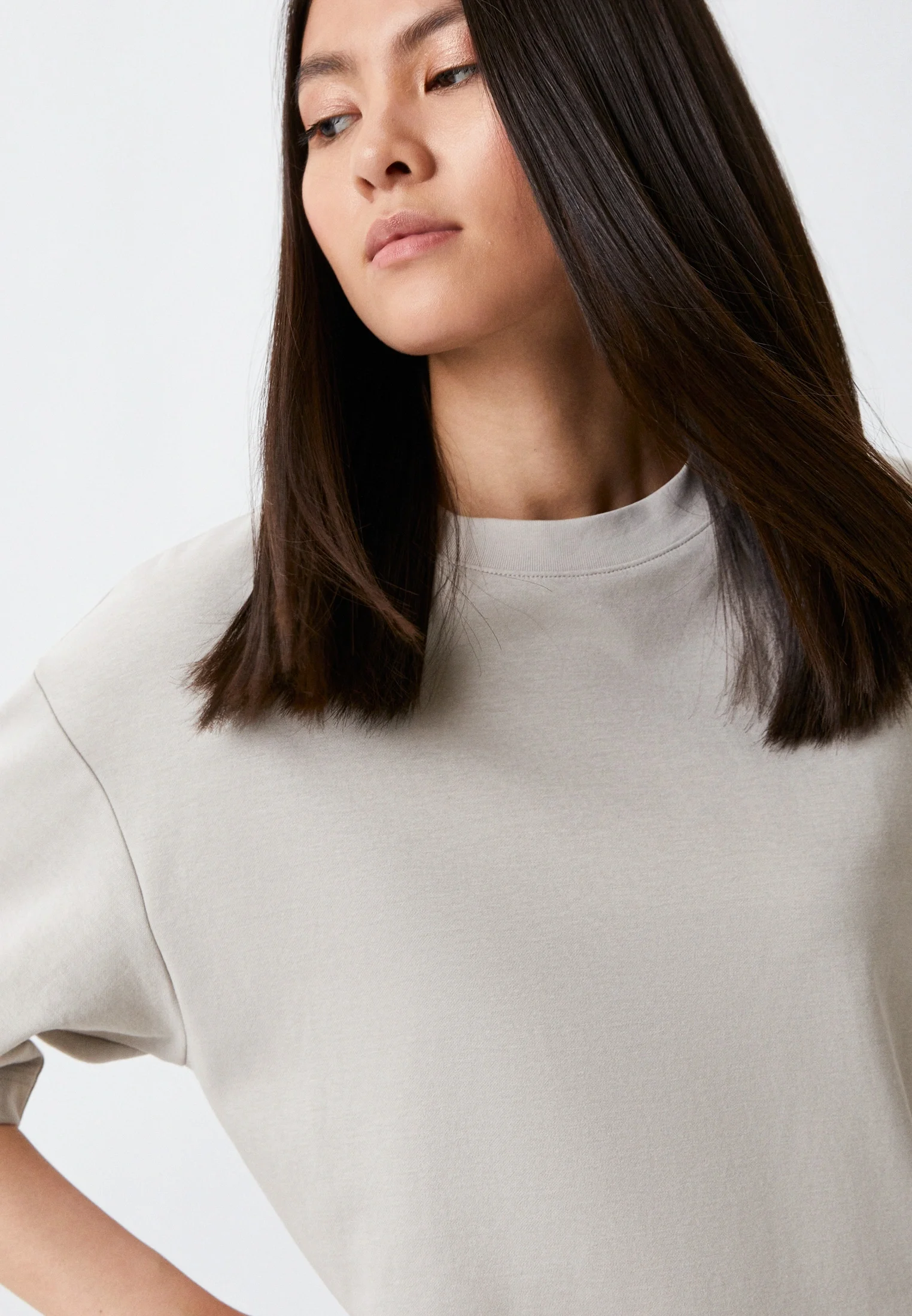 Серый футболка Uniqlo U AIRism с хлопком