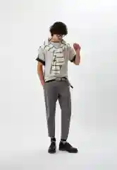 Серый футболка Uniqlo U AIRism с хлопком