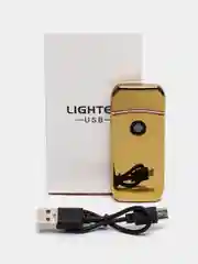 Золотой электронная USB зажигалка, с электронной спиралью