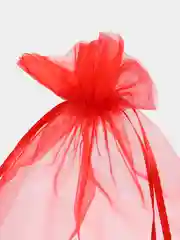 Красный мешочек подарочный, из органзы
