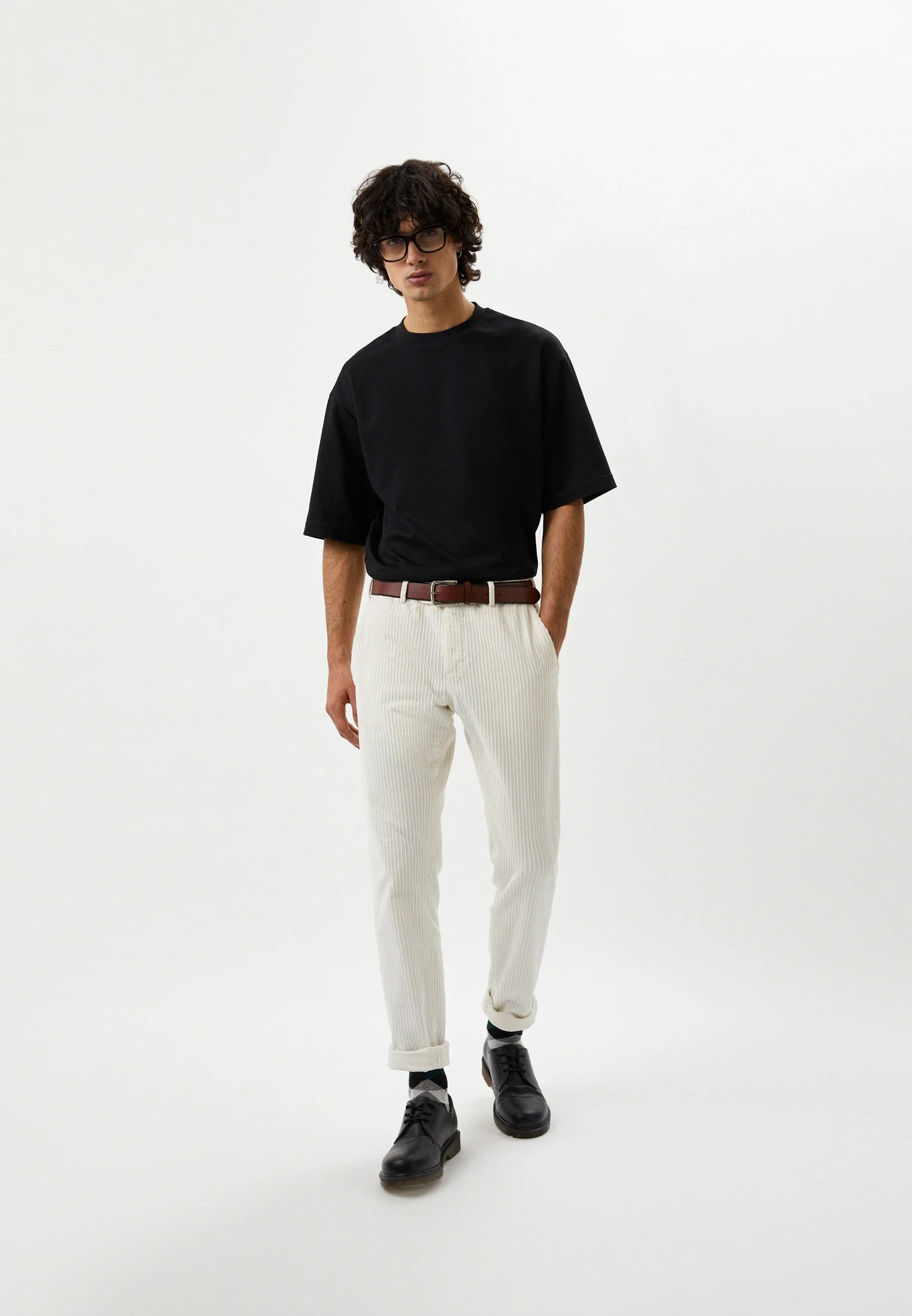 Черный футболка Uniqlo U AIRism с хлопком