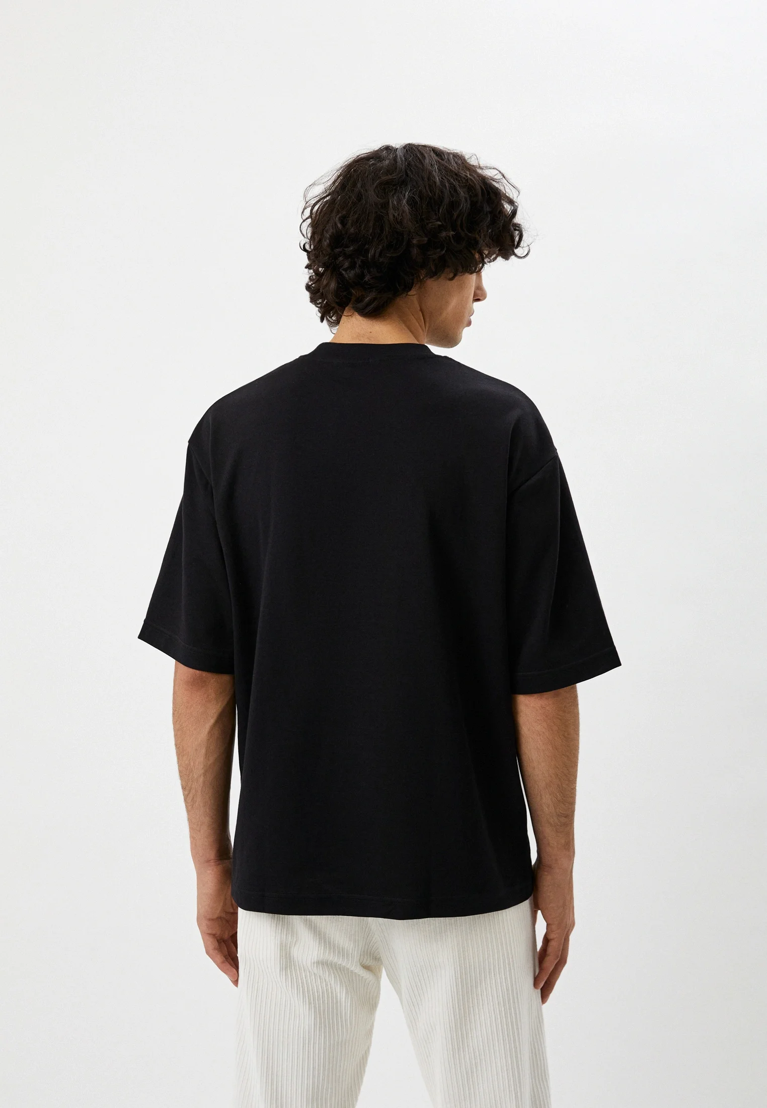 Черный футболка Uniqlo U AIRism с хлопком