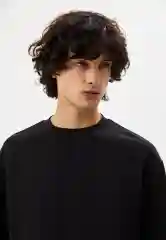 Черный футболка Uniqlo U AIRism с хлопком