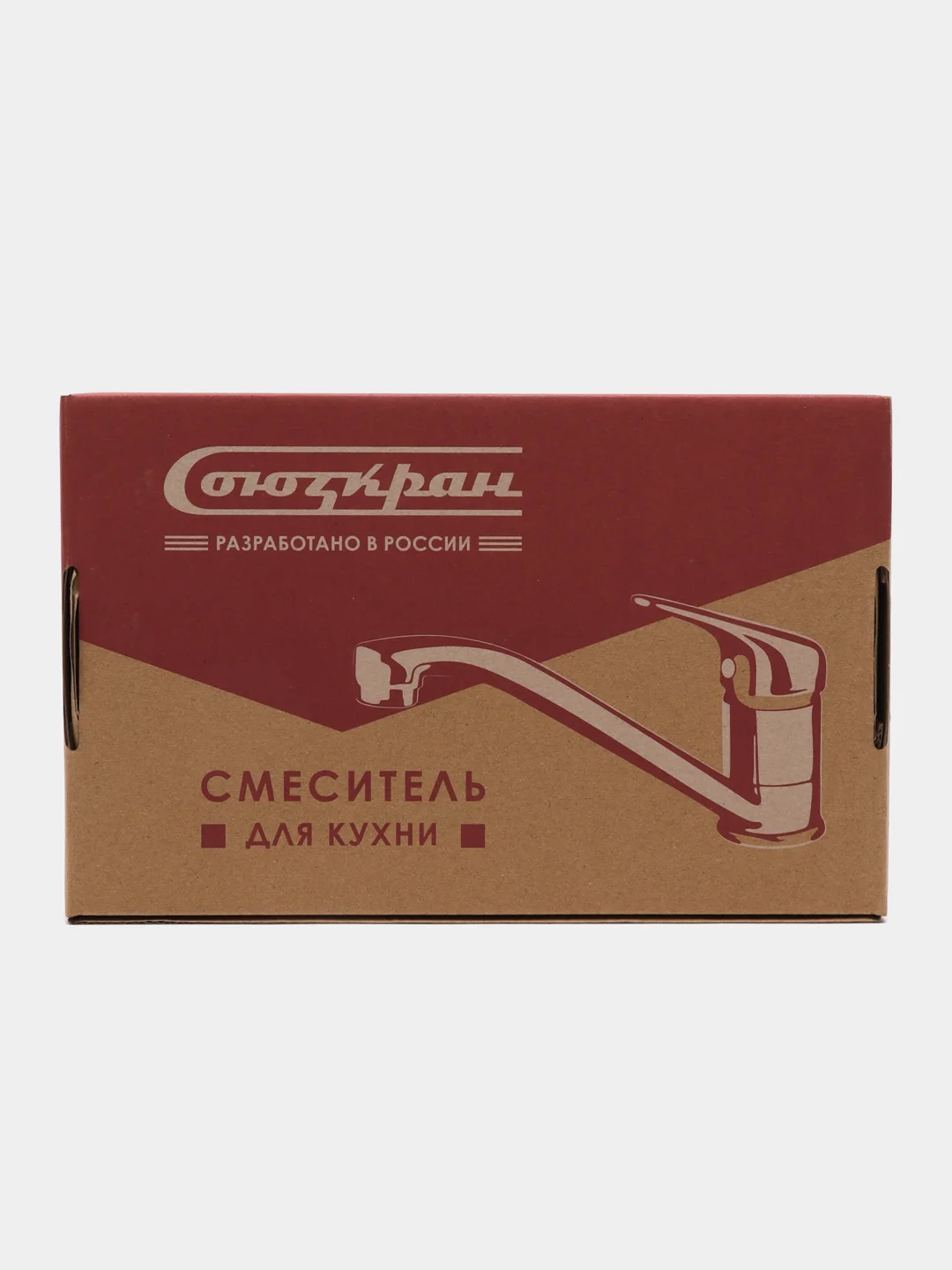 СоюзКран смеситель для кухни, низкий излив 25 см, керам. картридж 40 мм, нерж. сталь