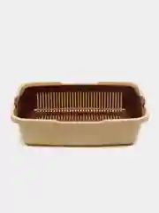 Песочный хаки туалет лоток для кошек с сеткой Dunya Plastik, 255 мм*365 мм*95 мм