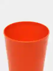 Оранжевый стакан пластиковый, многоразовый