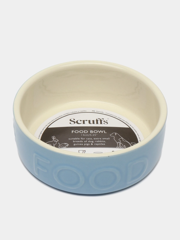 Миска для кошек и мелких пород собак SCRUFFS "Classic Food", голубая, 13 х 13 х 5 см, 400 мл