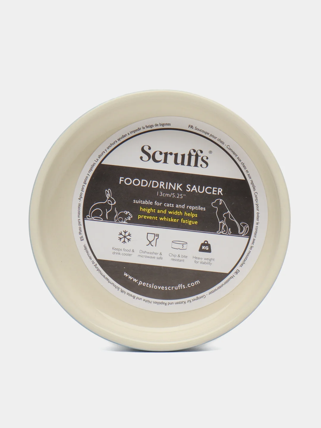 Миска для мелких пород собак и кошек Scruffs "Classic Soucer", голубая, 13 х 13 х 3 см, 200 мл