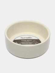 Миска для мелких пород собак и кошек Scruffs Icon Food, светло-серая, 13*13*5 см, 400 мл