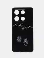 Серый металлик силиконовый чехол для Infinix NOTE 30 Pro, с принтом, с рисунком, Инфиникс Нот 30 Про