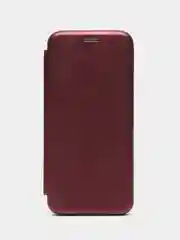 Бордовый чехол-книжка для Huawei Y6 2019 / Honor 8A