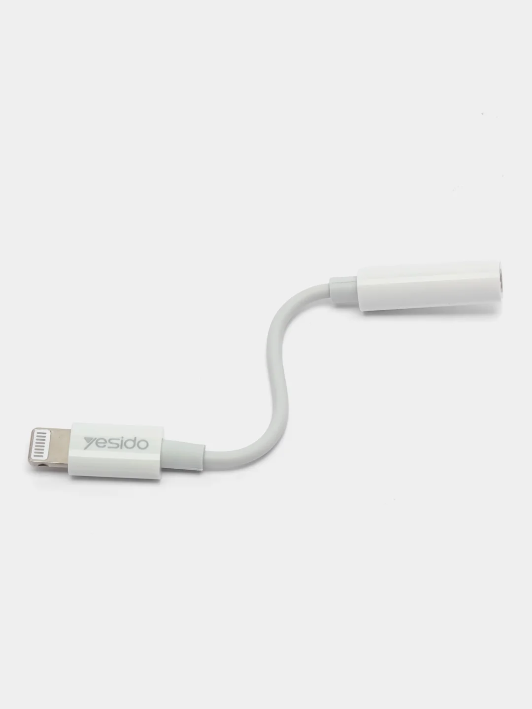 Белый переходник для наушников Lightning -Jack Yesido YAU31, 3.5 mm