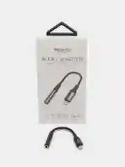 Черный переходник для наушников Lightning -Jack Yesido YAU37, AUX, 3.5 mm