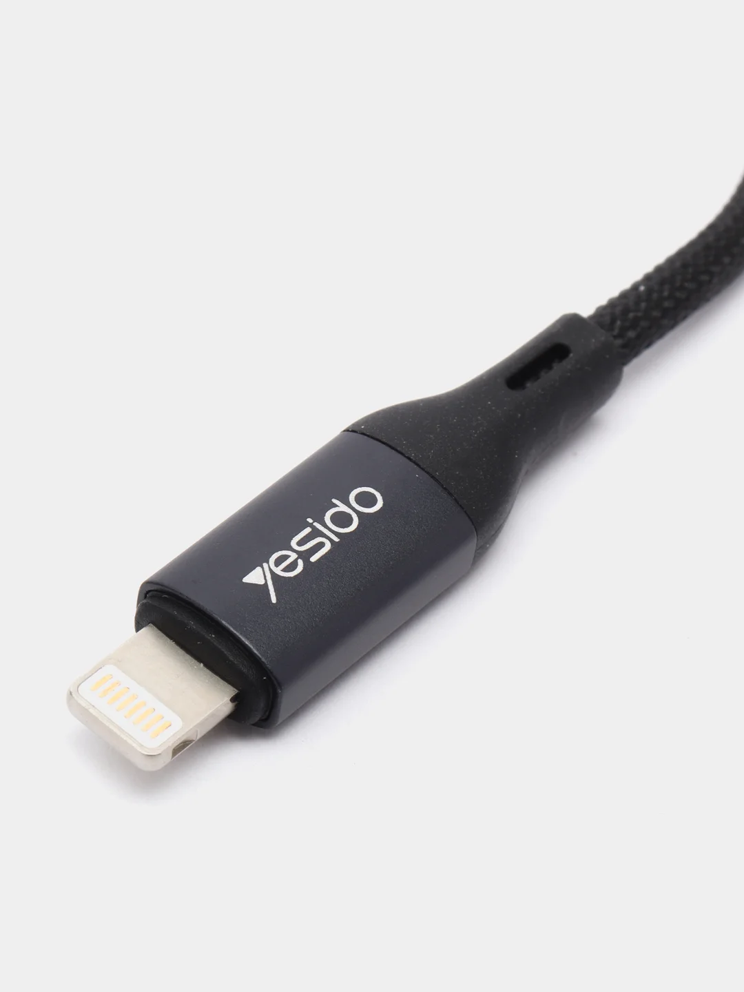 Черный переходник для наушников Lightning -Jack Yesido YAU37, AUX, 3.5 mm