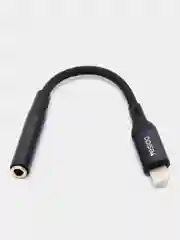 Черный переходник для наушников Lightning -Jack Yesido YAU37, AUX, 3.5 mm