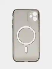 Черный чехол Premium MagSafe на iPhone 11, 12, 13, 14 Pro Max, айфон, магсейф, про макс, силиконовый