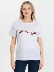 Белый футболка "Котик акула"