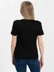 Черный женская футболка