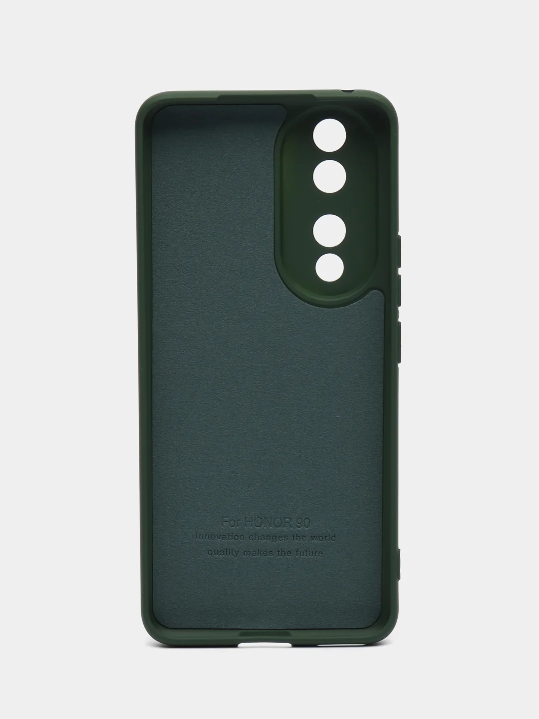 Тёмно-зелёный чехол Silicone Cover для Honor 90 (Хонор 90), силиконовый