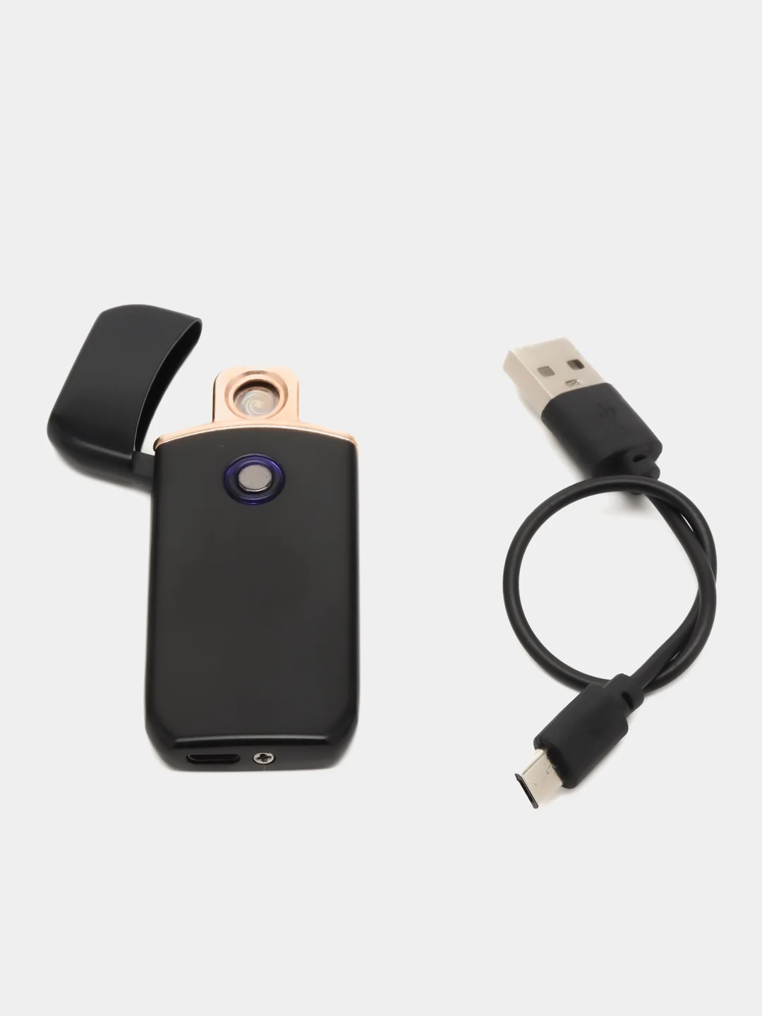Черный электронная USB зажигалка, с электронной спиралью