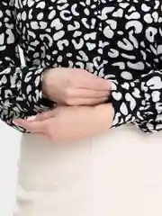 Слоновая кость рубашка женская, леопардовая