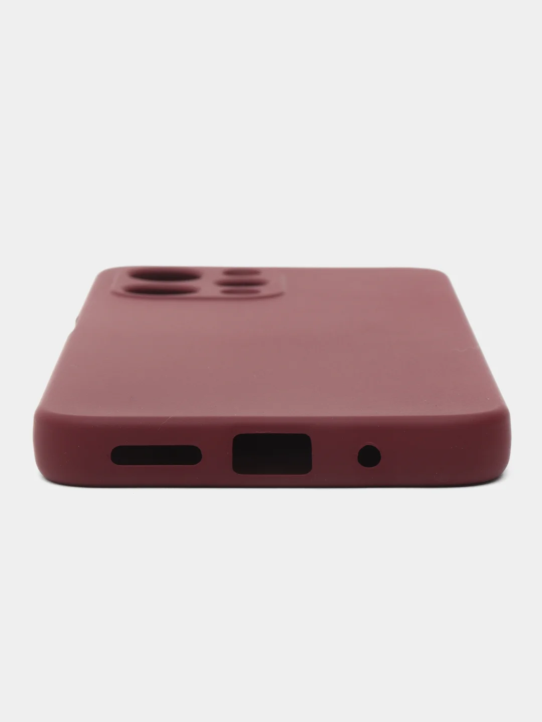 Тёмно-бордовый чехол для Xiaomi Redmi 12 (Сяоми редми 12), с мягкой подкладкой