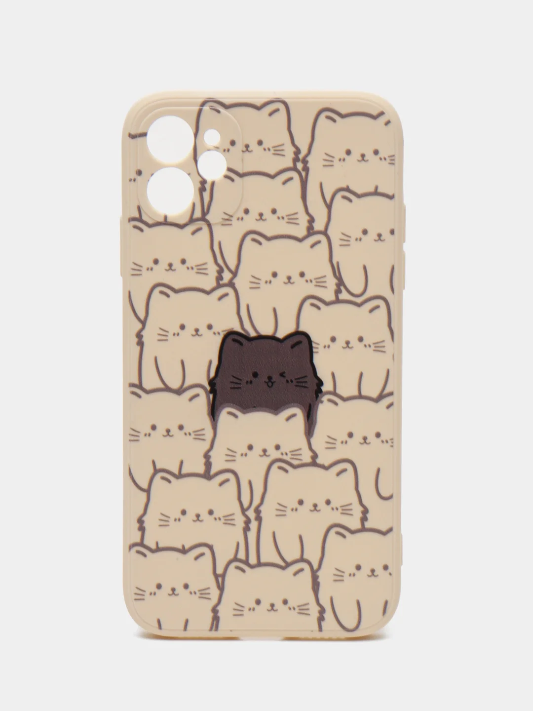 Белый чехол на айфон 11, Кот, Кошки, 3 принта, чехол на iPhone 11