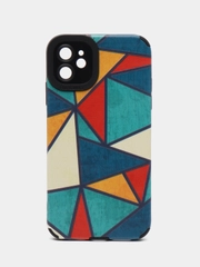Чехол на Айфон 11, ткань, мозаика, рельефный, узор, 4 принта, чехол на iPhone 11