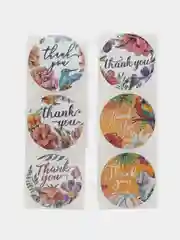Рыжий набор наклеек с надписью "Thank you", "Спасибо"