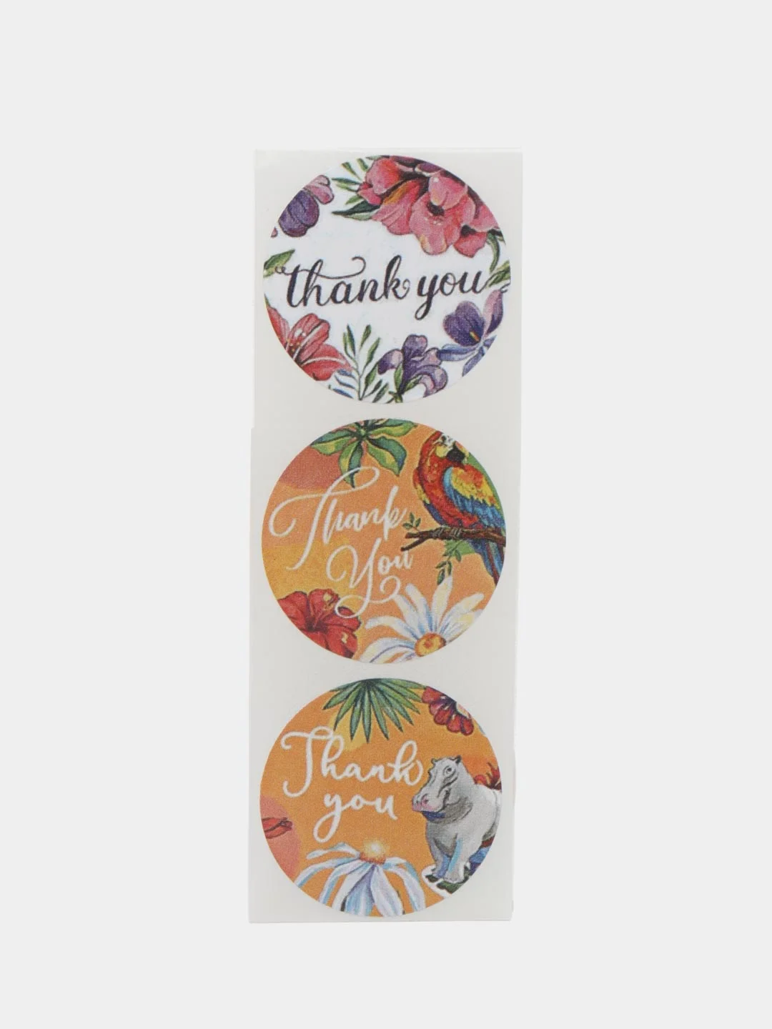 Рыжий набор наклеек с надписью "Thank you", "Спасибо"