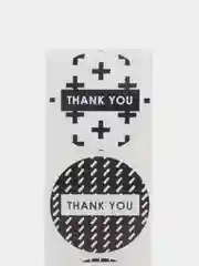 Угольный набор наклеек с надписью "Thank you", "Спасибо"