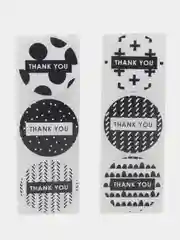 Угольный набор наклеек с надписью "Thank you", "Спасибо"