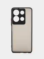 Черный чехол на Infinix Note 30 (Инфиникс Нот 30), пластиковый, матовый, с цветными кнопками