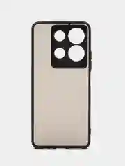 Черный чехол на Infinix Note 30 (Инфиникс Нот 30), пластиковый, матовый, с цветными кнопками