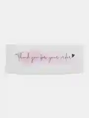 Кораллово-розовый набор наклеек с надписью "Thank you", "Спасибо"