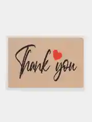 Терракотовый набор наклеек с надписью "Thank you", "Спасибо"
