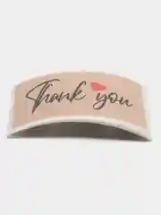 Терракотовый набор наклеек с надписью "Thank you", "Спасибо"