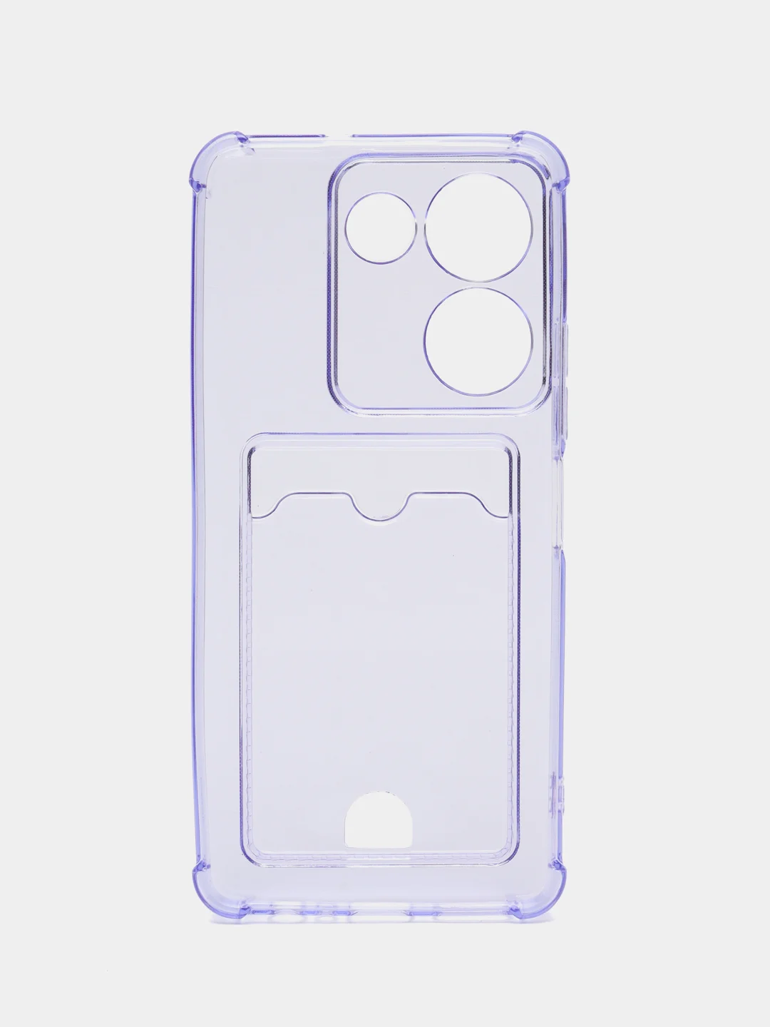 Лавандовый чехол для Tecno Camon 20 / 20 Pro, Техно Камон 20 Про, прозрачный, с карманом для карты