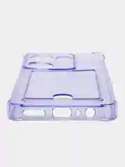 Лавандовый чехол для Tecno Camon 20 / 20 Pro, Техно Камон 20 Про, прозрачный, с карманом для карты