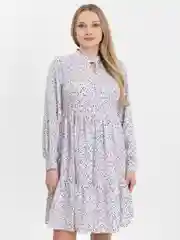 Белый платье женское, с длинным рукавом