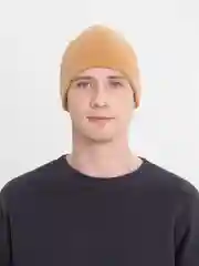 Бежевый мужская шапка на флисе