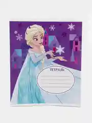 Тёмно-бордовый тетрадь "Холодное сердце", 12 листов, линейка